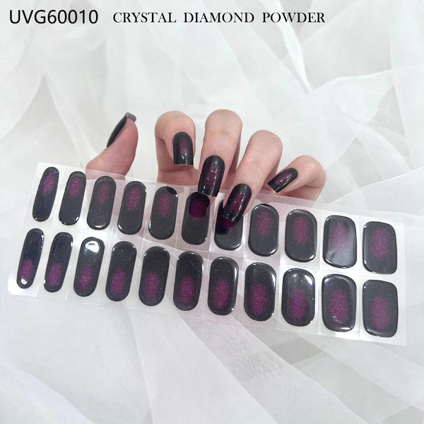 UV gel nail sticker semi-cured