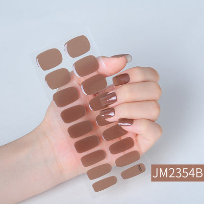 Semicured UV gel nail sticker kit