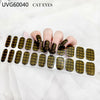 UV gel nail sticker semi-cured