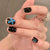 White polka dot blue butterfly