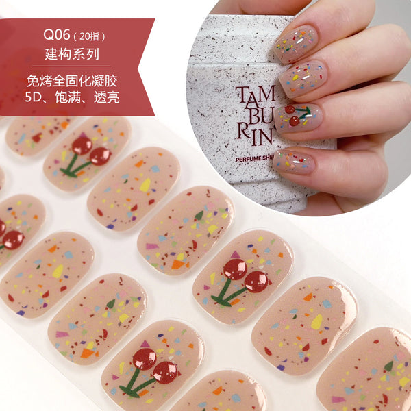 UV Free 5D Gel Nail Art Sticker Q39
