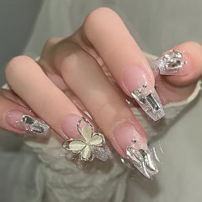 Butterfly fake nails