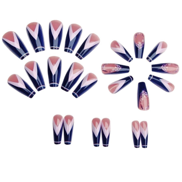 24pcs-set-press-on-nails purple