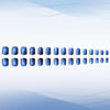 30 pieces of dark blue spar cat's eye