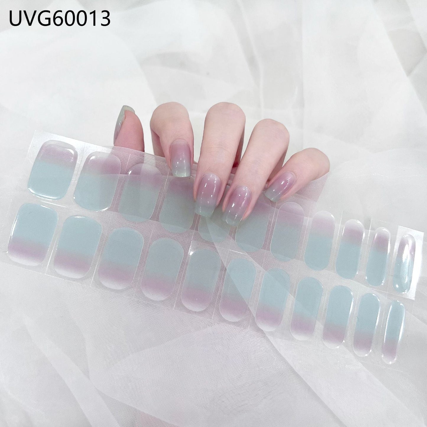 Semicured UV gel nail sticker kit UVG60013