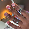 Pink Silver White French