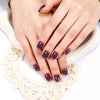 26 finger solid color cat eye no-bake manicure sticker