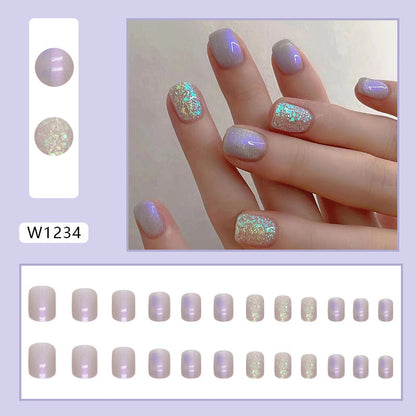 24Pcs press on nail W1234