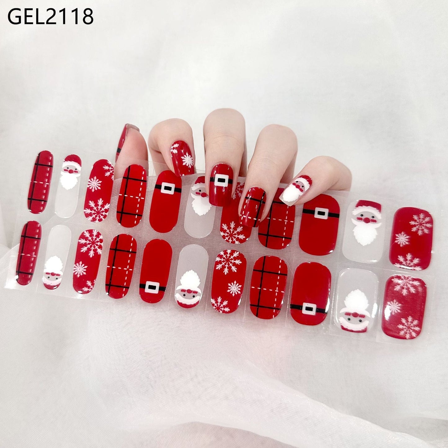 Semicured UV gel nail sticker kit GEL2118