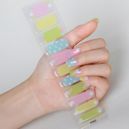 Semicured UV gel nail sticker kit