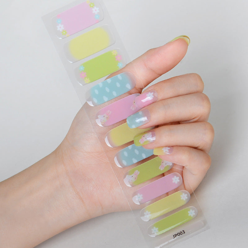 Semicured UV gel nail sticker kit JP003