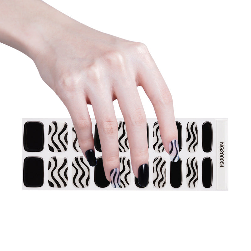 Semicured UV gel nail sticker