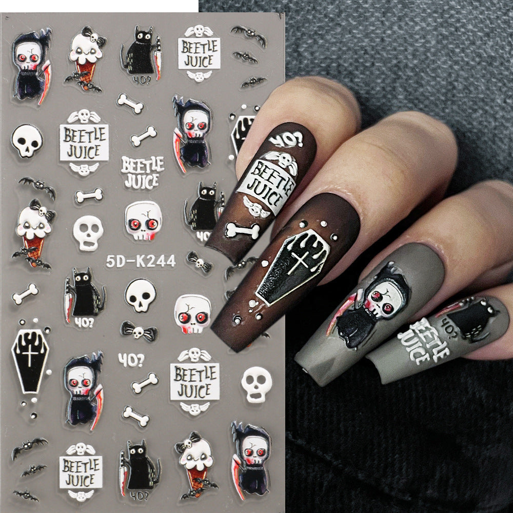 5D Nails Art Stickers Self-Adhesive Nails Decals