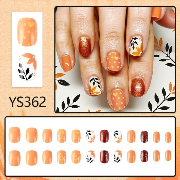 Leaf glitter polka dots