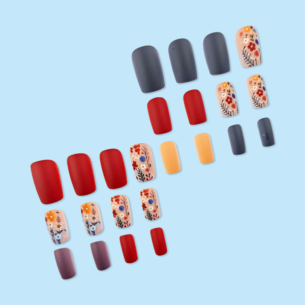 12 Sizes-24 Pcs Press On Nails DY1649-B7