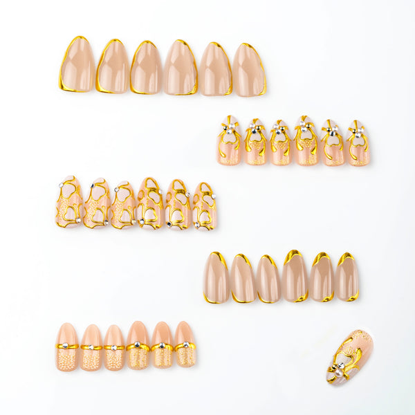 30 pieces gilt flowers