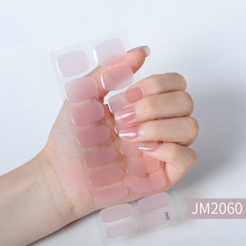 Semicured UV gel nail sticker