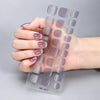 26 finger solid color cat eye no-bake manicure sticker