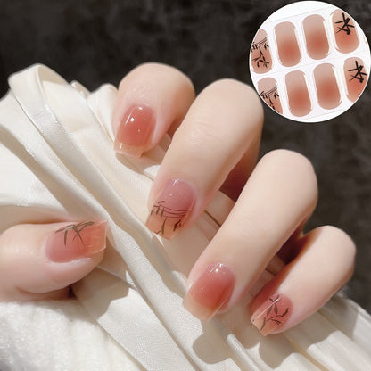 Semicured UV gel nail sticker kit