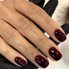 Short round burgundy