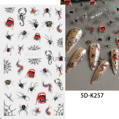 5D Nails Art Stickers Self-Adhesive Nails Decals