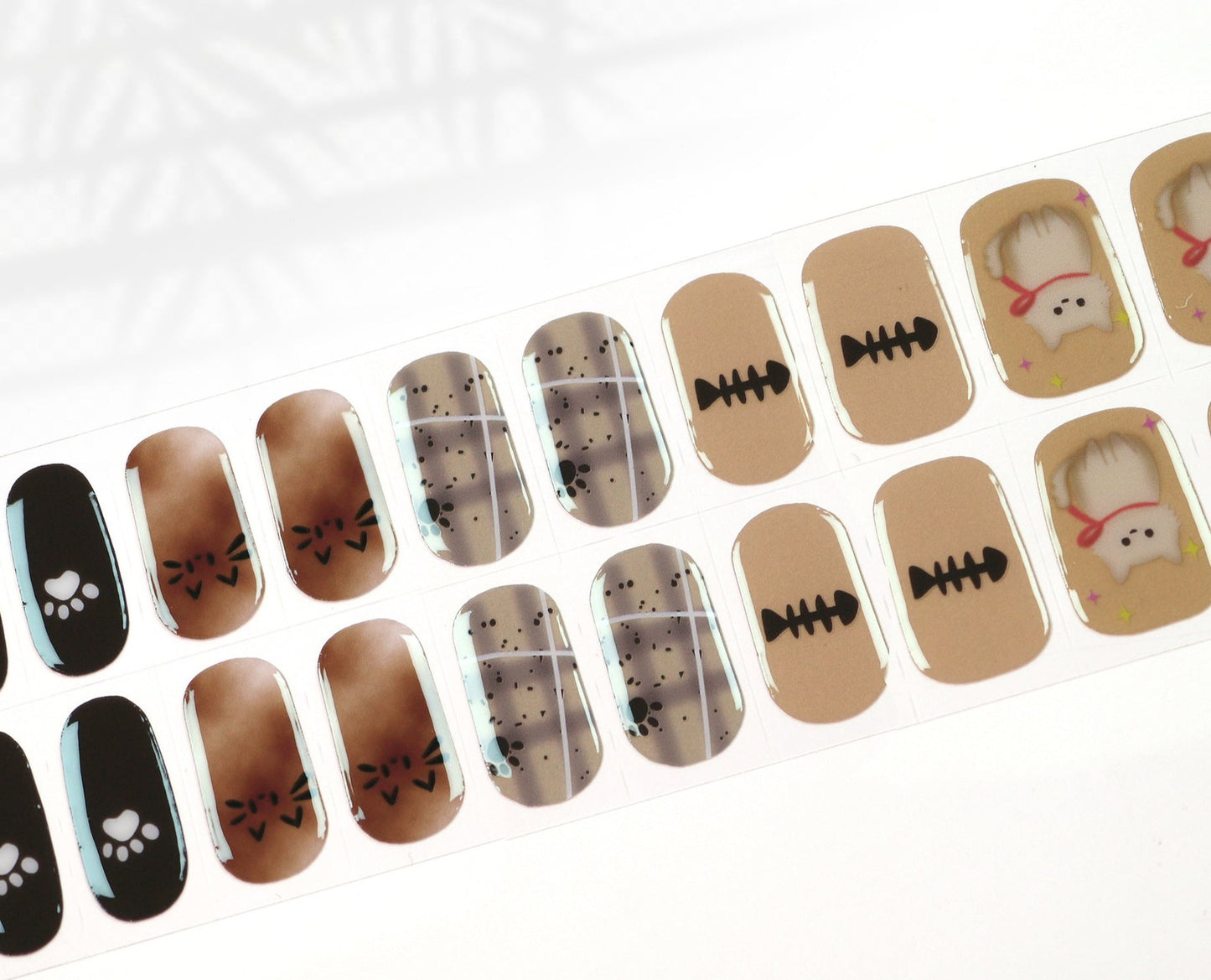 Semicured UV gel nail sticker kit