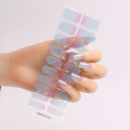 Semicured UV gel nail sticker kit