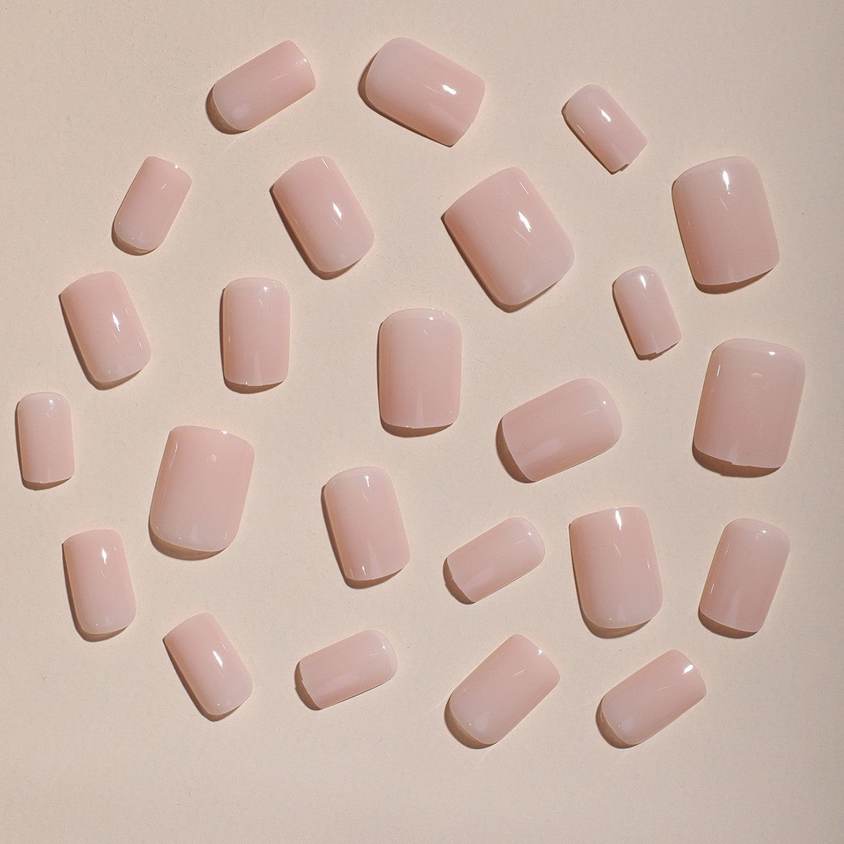 Short solid color manicure nail plate