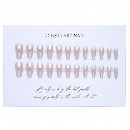 Aurora pearl white fake nail