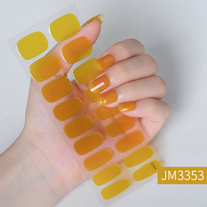 Semicured UV gel nail sticker