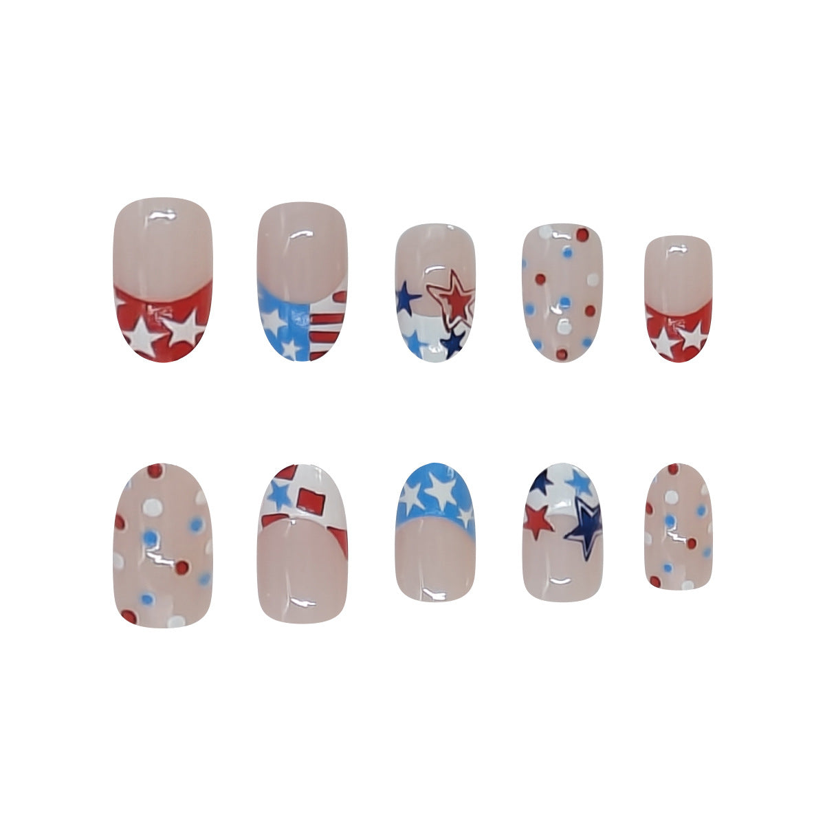 Independence day press on nail