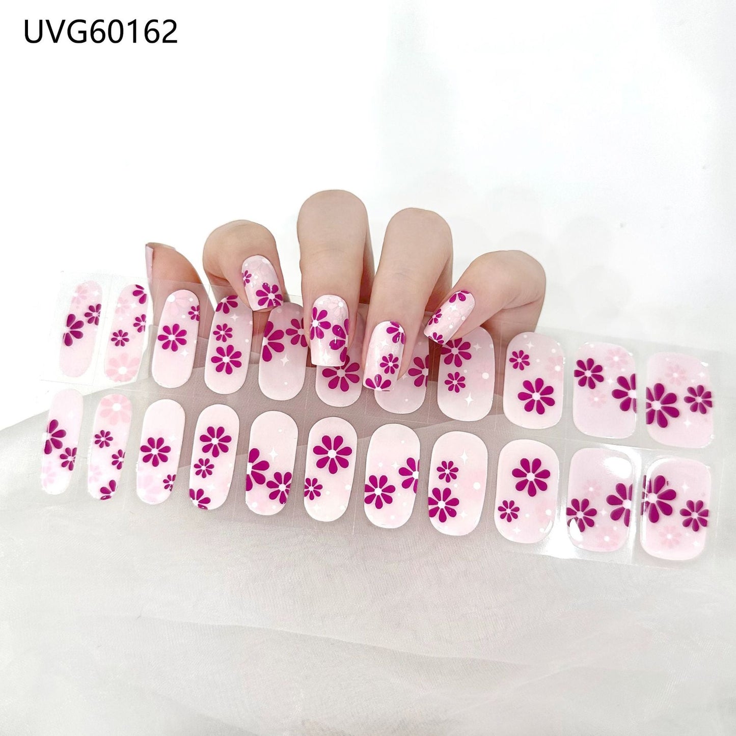 Semicured UV gel nail sticker kit UVG60162