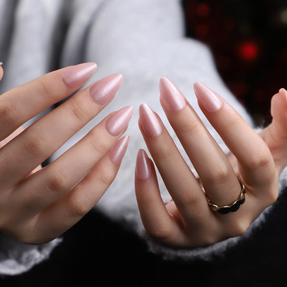 Light pink electroplating nail enhancement