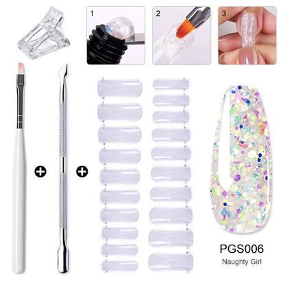 Nail enhancement crystal extender kit