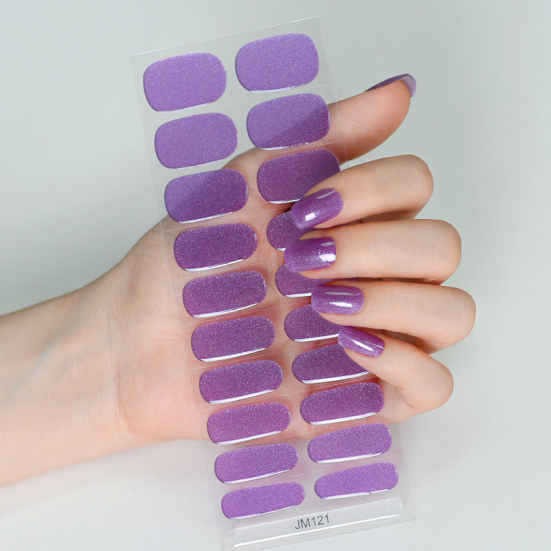 Semicured UV gel nail sticker kit