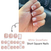 24pcs/Set Press On Nails JB994 French snowflake