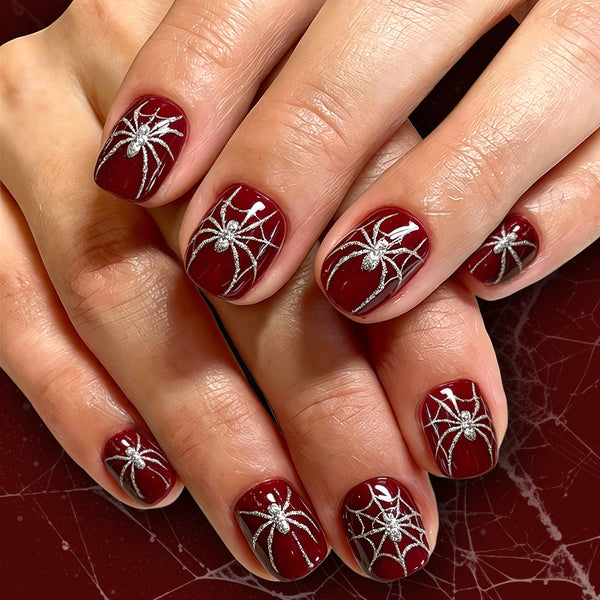 Halloween Vintage Red Fine Glitter Spider