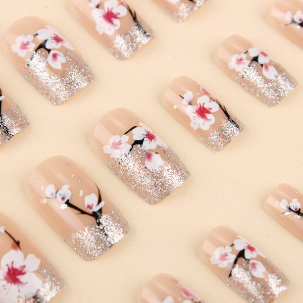 Naked pink peach blossom