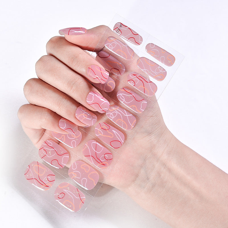 Semicured UV gel nail sticker kit JK222