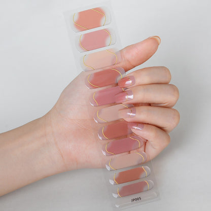 Semicured UV gel nail sticker kit