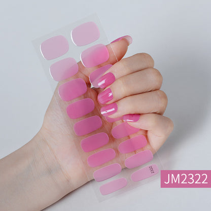 Semicured UV gel nail sticker kit