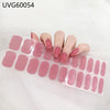 UV gel nail sticker semi-cured