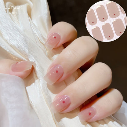 Semicured UV gel nail sticker kit