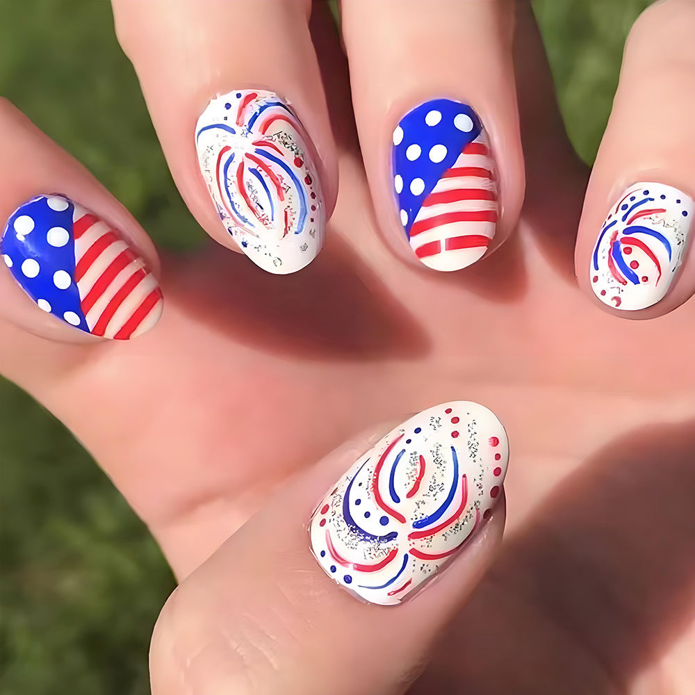 Independence day press on nail