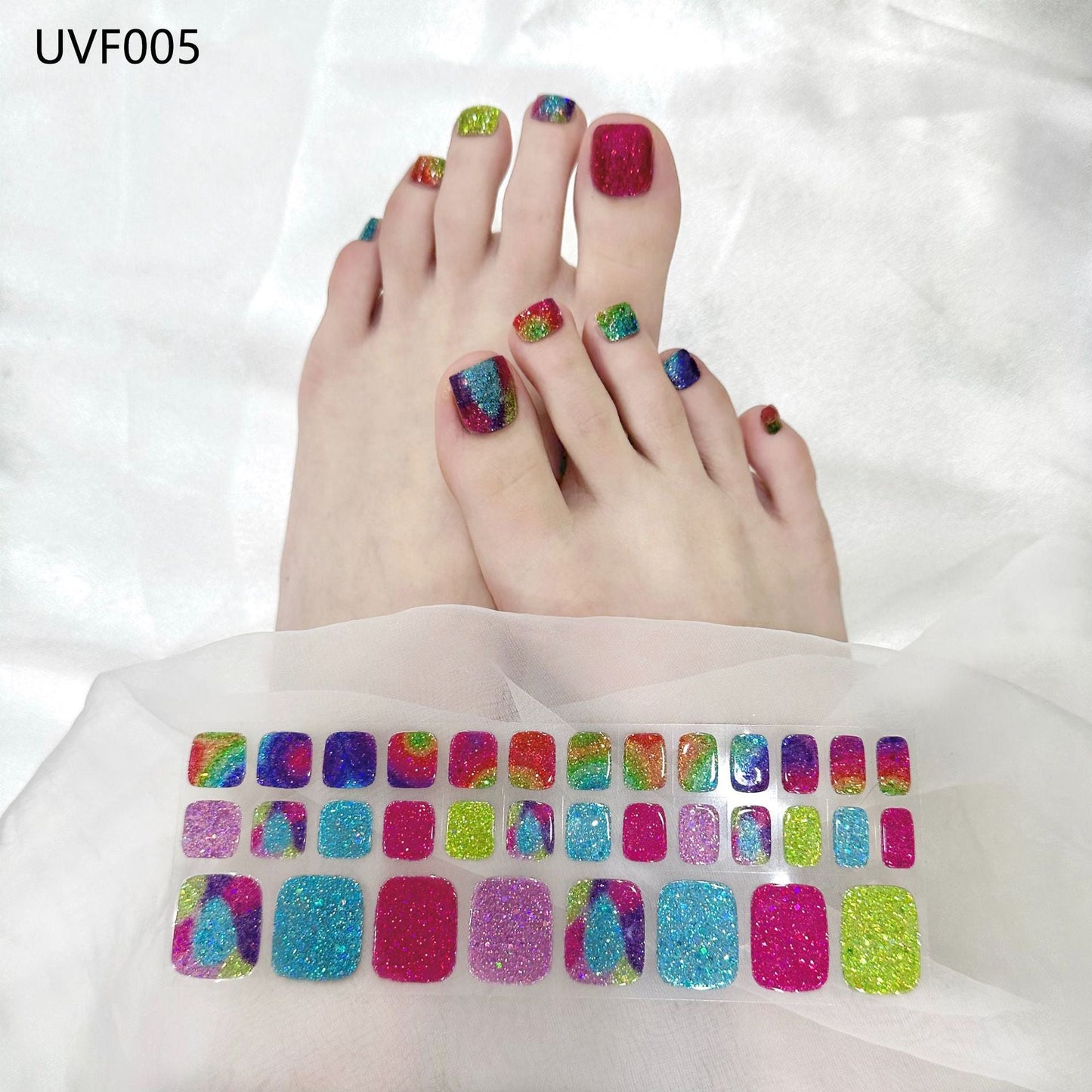 Pedicure Gel Nail Strips UVF005