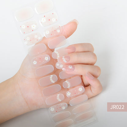 Semicured UV gel nail sticker kit