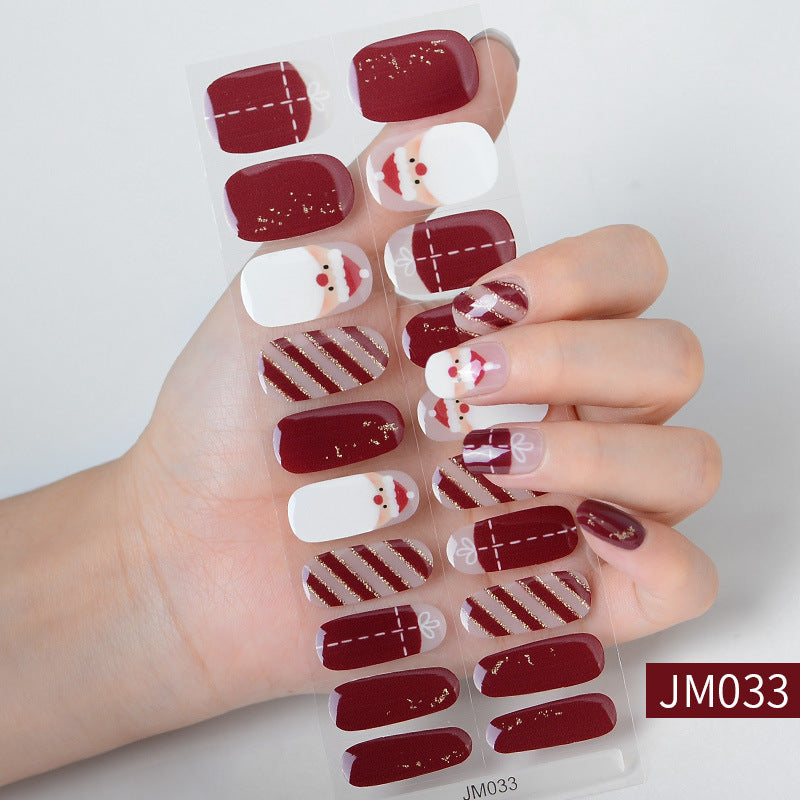 Semicured UV gel nail sticker kit