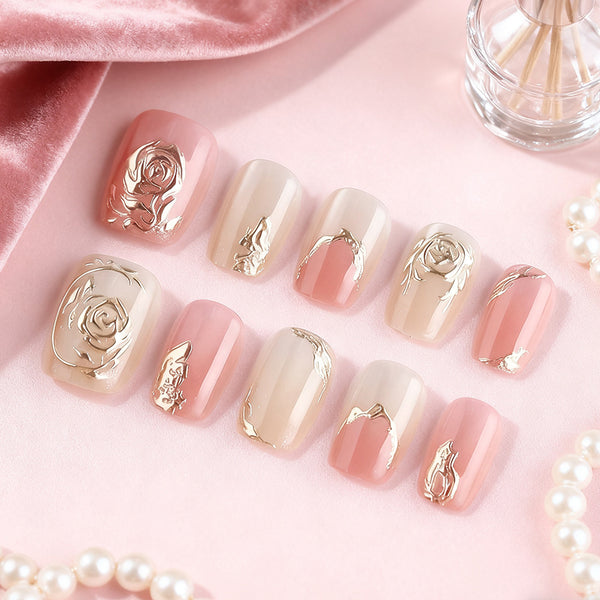 30 pieces of pink rose gilt