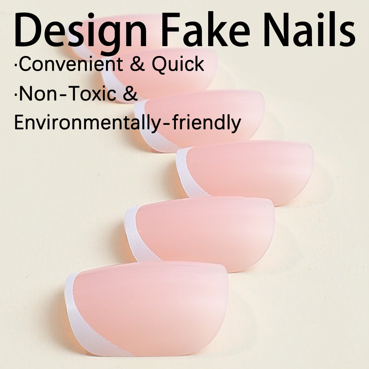 White French fake nail