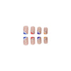Pink and transparent natural wearing false nail
